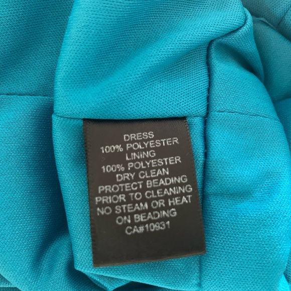 Laura dress. Size 6. Blue with beaded details - Picture 5 of 6